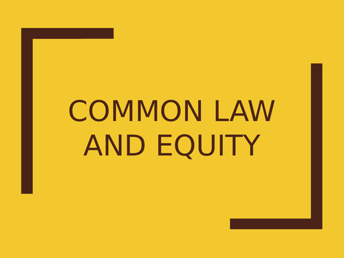 ESSAY ON THE DEVELOPMENT OF EQUITY WITH COMMON LAW Dr Charles Omole